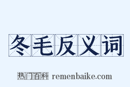 冬毛反义词是什么意思的图片